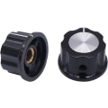 Miniatyrbild 3 av 4: 10 st Potentiometerknapp Svart 6,4 mm A03 Kontrollknapp Bländare Justerbar för 3590s Potentiometer, Elektronisk Utrustning Volymjustering