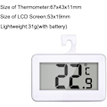 Miniatyrbild 2 av 5: Kyltermometer Kyltermometer, 2-pack LCD Digital Kyl Frys Termometer Monitor med Hängande Hacke och Retraherbart Stativ