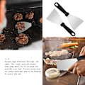 Miniatyrbillede 4 af 6: 2 stk. Griddle Scraper Sæt, Griddle Scraper, Til Madservice/Madlavning/Rengøring, Bbq Indendørs & Udendørs, Tåler Opvaskemaskine