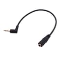 2,5 mm hane till 3,5 mm hona stereoljudjackadapterkabel för hörlurar 20 cm Elbow