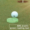 Miniatyrbillede 5 af 5: Golf Reader Pro Putt Golfboldmarkør Rundt Boblevatter Nivå Høj Præcision Golf Putting Hjælpemiddel Læser White