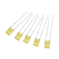 Miniatyrbillede 1 af 5: 2x3x4mm x LED-lyspære, 150 stk. Rektangulær lysdiode med stærkt lys til elektroniske komponentindikatorer, gul