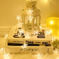 Miniatyrbillede 7 af 8: Julepynt Snefnug Lysstreng Julekrans Ferie Warm White
