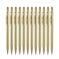 Miniatyrbilde 1 av 5: 12 stk. Gull slanke kulepenner Svart blekk 1 mm Medium Point Metalliske Retractable Penner for studenter