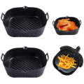 Miniatyrbilde 1 av 4: Airfryer Silikon Pot Stekekurv Ovn Non Stick Gjenbrukbar Svart