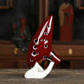 Miniatyrbillede 2 af 5: Ocarina Keramisk Alto Legend of Zelda Fløjte Instrument Wine Red