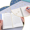 Miniatyrbilde 4 av 5: Pakke med 100 binders hjerte binders store gull binders hjerteformede binders motiv kjærlighet binders dispenser hjerte binders