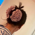 Miniatyrbilde 4 av 10: Rose Crab Flower Hårklemme pink 12cm