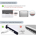 Pikkukuva 2 / 7: Kotelo yhteensopiva Macbook Air 13 tuuman M1 A2337 A2179 A1932 kanssa, julkaistu 2021-2018,  himmeä läpinäkyvä