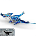 Miniatyrbillede 1 af 5: 1 stk Jurassic Stor Dinosaur Byggeklodser T-rex Quetzalcoatlus Baryonyx Actionfigurer Legetøj til Børn Gaver Pterosaur D