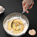 Miniatyrbillede 5 af 5: Dansk Dejpiskeris - Sømløst Piskerisværktøj i Rustfrit Stål til Surdejsbrødsbagning, Pizza, Kager, Kagedej Black and Beige