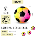 Miniatyrbillede 2 af 5: PVC Regnbue Fodbold Oppustelig Strandbold 9 Tommer Sommer Strand Fodbold Regnbue Pool Strand Fodbold til Spil Sportsbegivenhed Pool Strand (Klassisk Stil)
