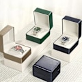 Miniatyrbilde 4 av 5: Premium PU Urboks for Klokker, Enkelt Urboks for Valentinsdag, Menn, Kvinner, Unisex Blue