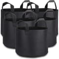 Gallon odlingsväskor med växtmärken, 5-pack kraftiga tygväxtkrukor