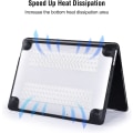 Miniatyrbillede 4 af 7: Etui kompatibel med Macbook Air 13 tommer M1 A2337 A2179 A1932, udgivet i 2021-2018,  frostet gennemsigtig
