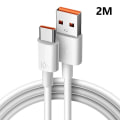 Miniatyrbillede 1 af 5: 120W 10A Type C Hurtigopladningskabel Datakabel Hurtigopladning USB Type c 2m