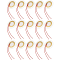 Miniatyrbilde 1 av 5: 15 stk 35mm Piezo-skiver, akustisk pickup piezo-skiveelement sensor piezo-pickup-transduser forhåndskablet