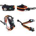 Miniatyrbillede 2 af 6: Justerbar overlevelsesarmbånd, 7-core paracord 20 i 1 nødsport armbånds gear kit med vandtæt LED SOS-lys