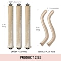 Miniatyrbild 3 av 4: 3 st Heatless Hårcurlers, Mjuka Sammets Tjocka Flexi-stavar Med Haken, Värmefri Hårcurlers Curlingstav Att Sova I, Övernattning Värmefria Lockar För Blowout L Almond