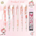 Miniatyrbilde 2 av 5: 6 stk mekanisk sett 0,5 mm HB automatisk blyant (rosa)