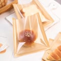 Miniatyrbilde 5 av 5: Varmeforseglede bakeriposer med vindu for egg sandwich donut kjeks emballasje 7,1x7,5 tommer klare frontpapirposer To Go