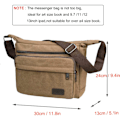 Miniatyrbild 3 av 7: Vattentät Messenger Axelväska 13 Tums Multi Canvas Crossbody Väska För Män Casual Lätt Outdoor Fiske Väska Camping Coffee