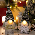 Miniatyrbillede 2 af 5: Nisse Dukke LED Julepynt med LED Næselys Rudolph Julepynt til Hjemmet Jul Nytår G