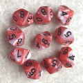 Miniatyrbillede 4 af 5: 1 sæt 10-sidet D10 polyhedral terninger tal urskiver desktop bordspil Pxpf，farve, pink blå