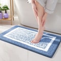 Miniatyrbild 1 av 5: Färgad halkfri badmatta, badkarmatta, duschmattor i mjuk mikrofiber, maskintvättbara mattor, supersugen 40 x 60 cm blue
