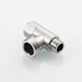 Miniatyrbillede 4 af 5: 3-vejs 3/8\" og 1/2\" 3-vejs Adapter T-stykke Rustfrit Stål 3/8\" Vandledning T-fitting Børstet Nikkel-Yvan