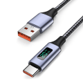 Pikkukuva 1 / 10: PD 20W USB-USB C -kaapeli, 3.0A pikalataus USB C -kaapeli LED-näytöllä, nailonista valmistettu Type C -kaapeli kannettaville puhelimille