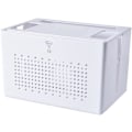 Miniatyrbillede 1 af 6: Dobbeltlags Wifi Router Opbevaringsboks Desktop Stikkontakt Ledningsarrangørboks Set Top Box Vare Skjult Afslutningsboks White