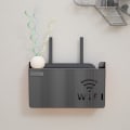 Miniatyrbillede 4 af 5: Trådløs Wifi Router Hylde Opbevaringsboks Vægmontering ABS Organiz Hvid