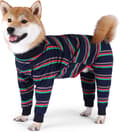 Hund Återhämtningsdräkt Overall Med Ben Långärmad Andningsbar Pyjamas Efter Operation Anti-slick Abdominal Sår