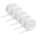 Miniatyrbilde 1 av 5: 5 par pakke med flate skolisser, 140 x 0,8 cm hvite skolisser Dura