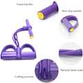 Miniatyrbillede 3 af 6: Multifunktionel modstandstræning 4 rør pedal sit-up træk reb fitness træner udstyr til ben fitness slanketræning purple