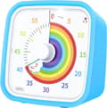 Visuell Rainbow Disk Timer med Skyddsfodral, 60 Minuters Nedräkningstimer för Barn och Vuxna, Tyst Verktyg för Tidshantering Blue