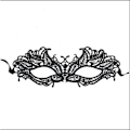 Miniatyrbilde 2 av 4: Maskeradeblondermaske, uferdig øyemasketilbehør, jul, H