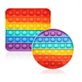 Miniatyrbild 1 av 5: Fidget Leksaker, Regnbågsfärgad Pop Bubble Fidget Sensorisk Leksak, Tjockare Sektion, Högt och Tydligt Ljud, Anti Stress, Distraherar Uppmärksamheten - PUP IT (2-pack) (Röd)
