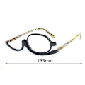 Miniatyrbillede 2 af 9: Forstørrelsesglas Makeup Briller Flip Down Linser Sort Stel Strength 2.00