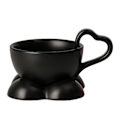 Miniatyrbillede 1 af 3: 160 ml Hjerte Kaffekop Glas Service med Hjerte Hank Søde Mælk Vand Krus, 100% Ny Black