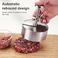 Miniatyrbild 3 av 4: Burgerpress Rostfritt Stål Patty Maker Hamburgerpress för Perfekta Biffar Lättanvänd Burger Biffmaskin för Hemmagjorda Hamburgare XL