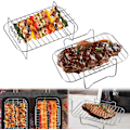 Miniatyrbilde 1 av 5: 2 stk. Airfryer-stativ kompatibelt med Ninja Food Dual Zone Airfryer [AF300UK] 2 skuffer, lagdelt dehydratorstativ spydstativ 304 rustfritt stål