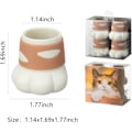 Miniatyrbild 3 av 5: Stolbensskydd i kattpåtform, Stolbensskydd för att förhindra golvskador och minska ljud, 4 st/förpackning