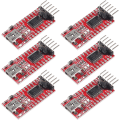 Miniatyrbilde 1 av 5: 6 stk FT232RL Mini USB til TTL Serikonverter Adaptermodul 3.3V 5.5V FT232R Port DTR RX TX VCC CTS GND Pin