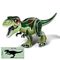 Pikkukuva 1 / 5: 1 kpl Jurassic Suurikokoinen Dinosaurusten Rakennuspalikat T-rex Quetzalcoatlus Baryonyx Action Figurit Lasten Leikkikalut Lahjat T-Rex green
