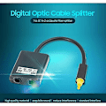 Miniatyrbillede 2 af 5: Digital Optisk Audio Splitter Adapter - Sort (1 til 2)