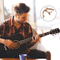 Miniatyrbild 2 av 5: 1 st Haj Capo Lätt Gitarr Capo Gitarr Tillbehör Snabbväxling Gitarr Capo med Förvaringsväska för Gitarrer, Ukulele, Banjo, Mandolin rose gold