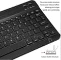 Bluetooth-tangentbord, Ultratunt Rechargerbart Trådlöst Bluetooth-tangentbord för Ios, Android, Windows och Mac Kompatibelt med Ipad, Ipad Pro, Iphone och 10 inch Black