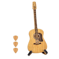 Miniatyrbild 1 av 5: Trä Akustisk Gitarr Plektrumlåda med Stativ Bärbar Handgjord Gitarr Plektrum Förvaringsbehållare Guit